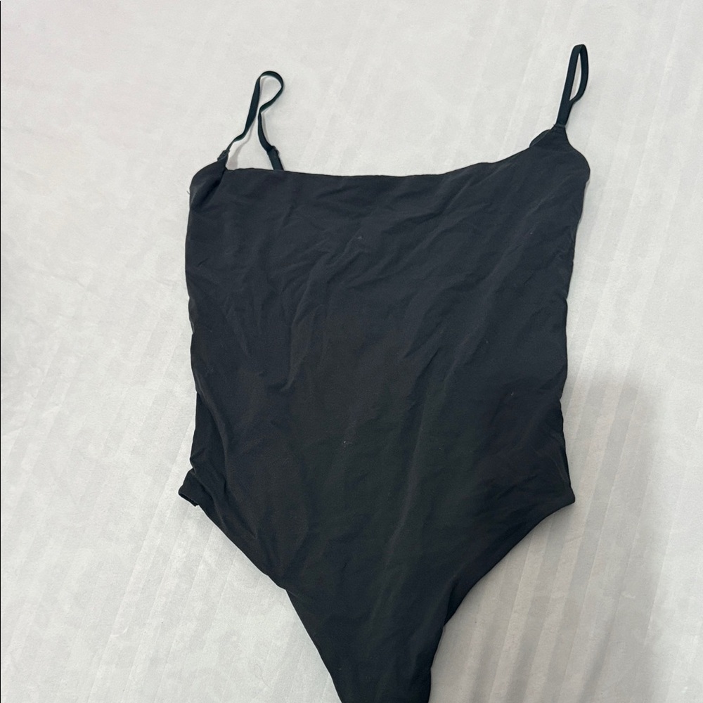 SKIMS Black Sleeveless Bodysuit